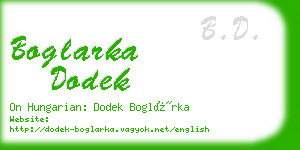 boglarka dodek business card